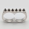 Metal + 2-FINGER RING SPIKED (925)