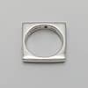METAL + SQUARE BAND RING (925)