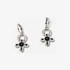 METAL + P SIGN LB G'STONE DROP EARRINGS (925 Black Onyx Cabochon)