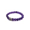 METAL + BEADED BARREL CHARM BRACELET 1L8 (925 Amethyst) - Image 3