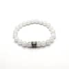 METAL + BEADED BARREL CHARM BRACELET S8 (925 White Jade)