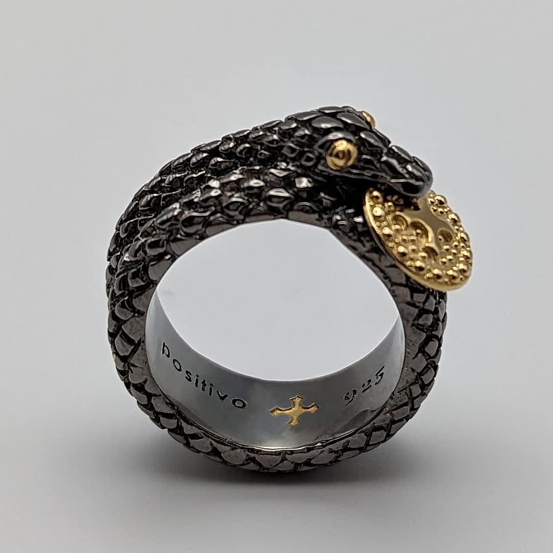 METAL + SERPENT RING (925 Blk Rh 18K YGV) - Image 2