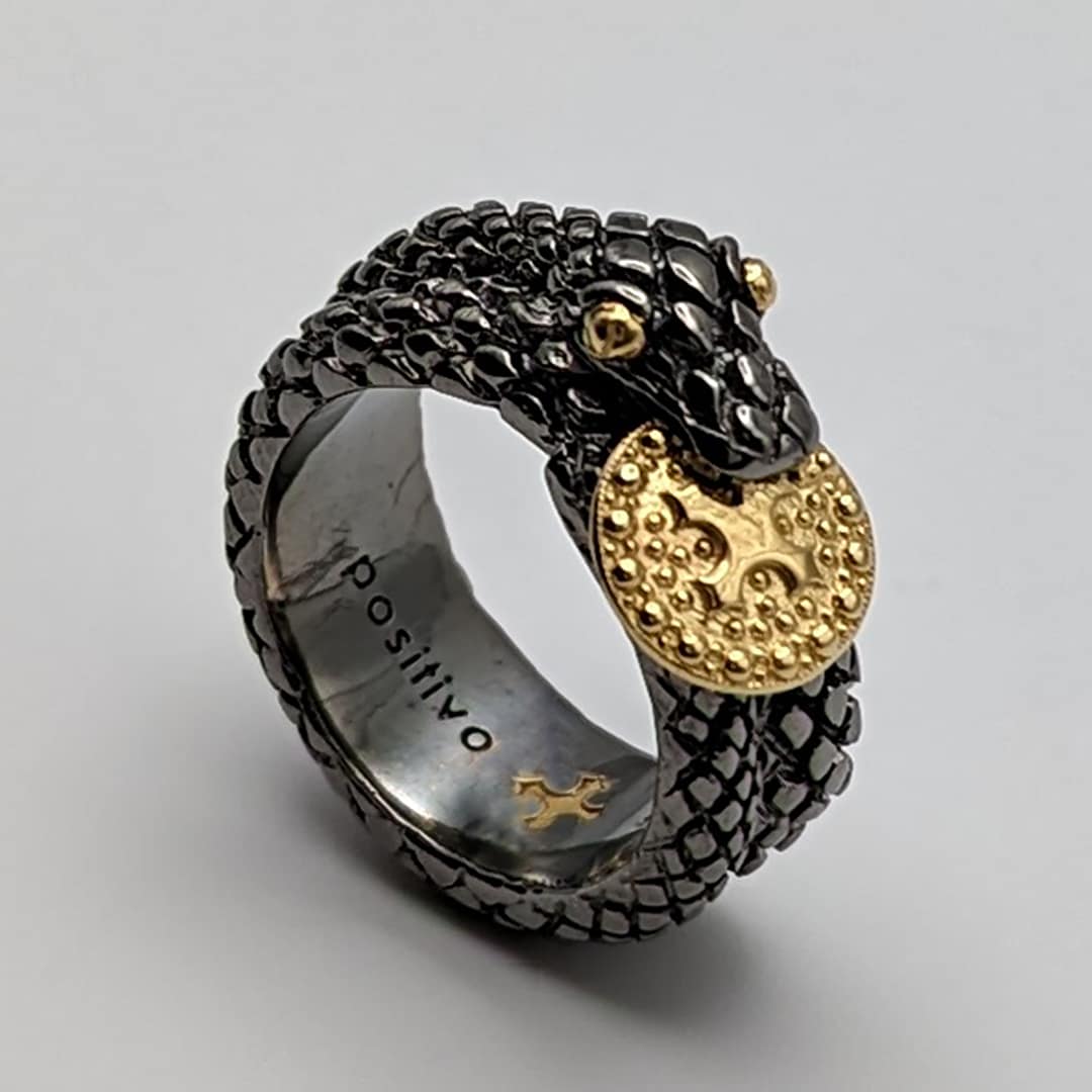 METAL + SERPENT RING (925 Blk Rh 18K YGV) - Image 8
