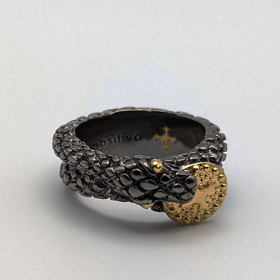 METAL + SERPENT RING (925 Blk Rh 18K YGV) - Image 4