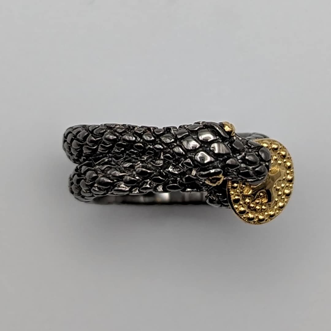 METAL + SERPENT RING (925 Blk Rh 18K YGV) - Image 5