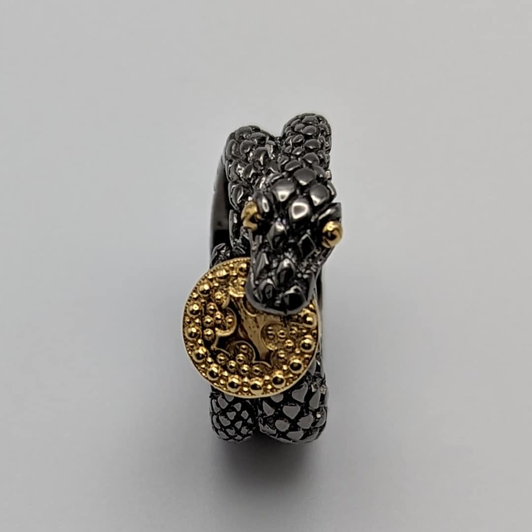 METAL + SERPENT RING (925 Blk Rh 18K YGV) - Image 6