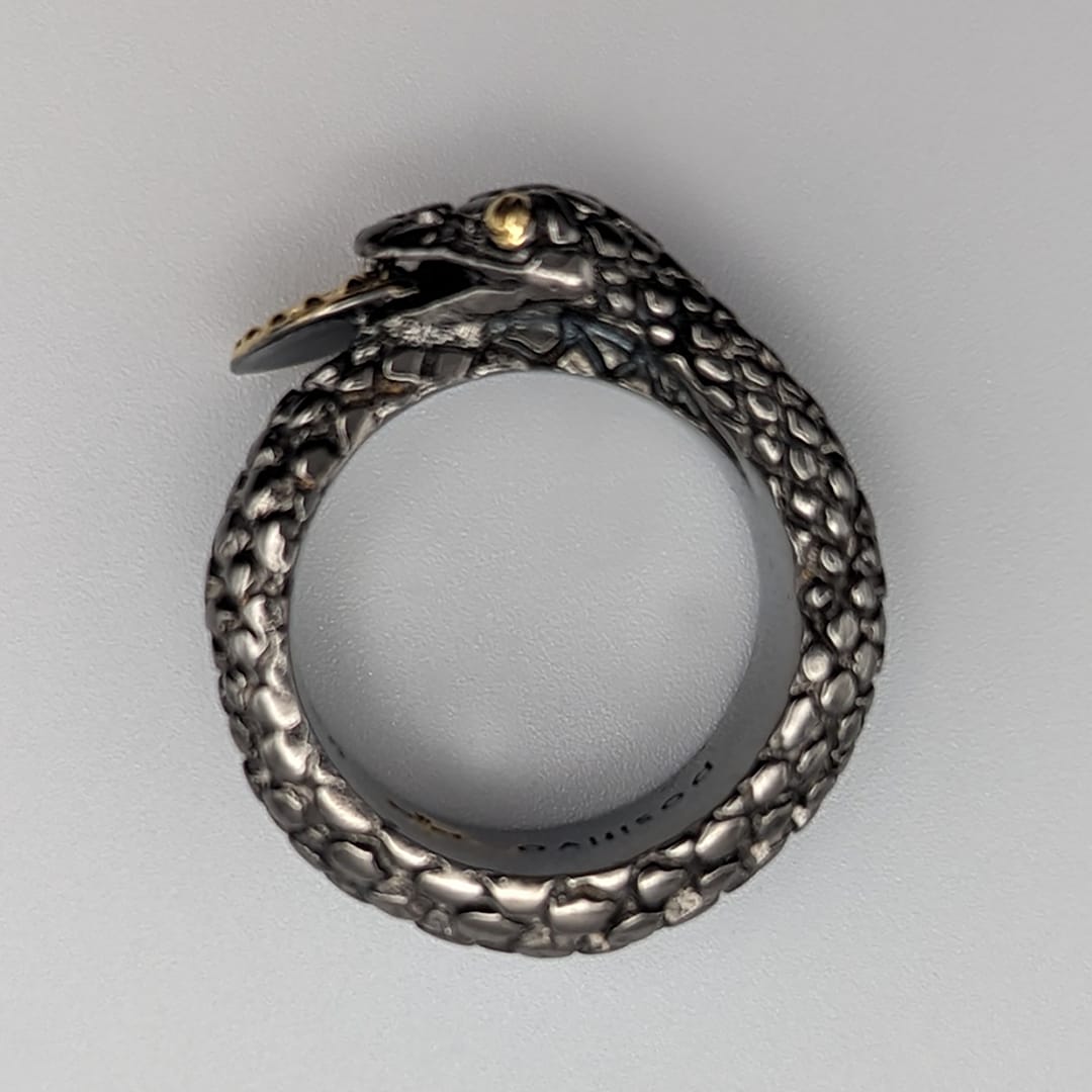 METAL + SERPENT RING (925 Blk Rh 18K YGV) - Image 9