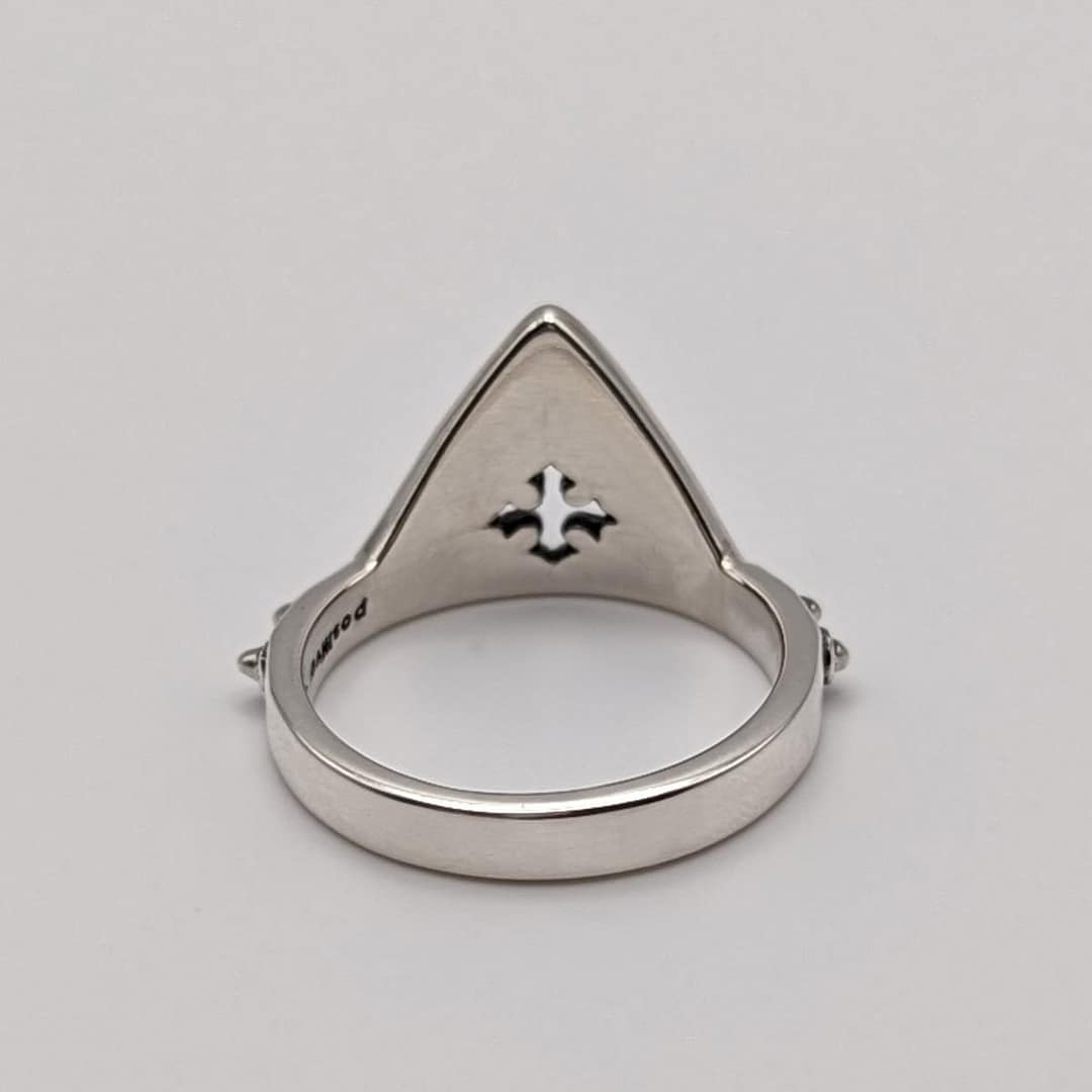 METAL + SHIELD RING SPIKED (925 Black Oxidized) - Image 5