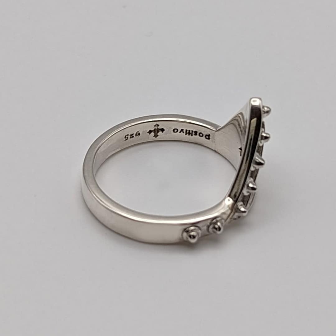 METAL + SHIELD RING SPIKED (925) - Image 6