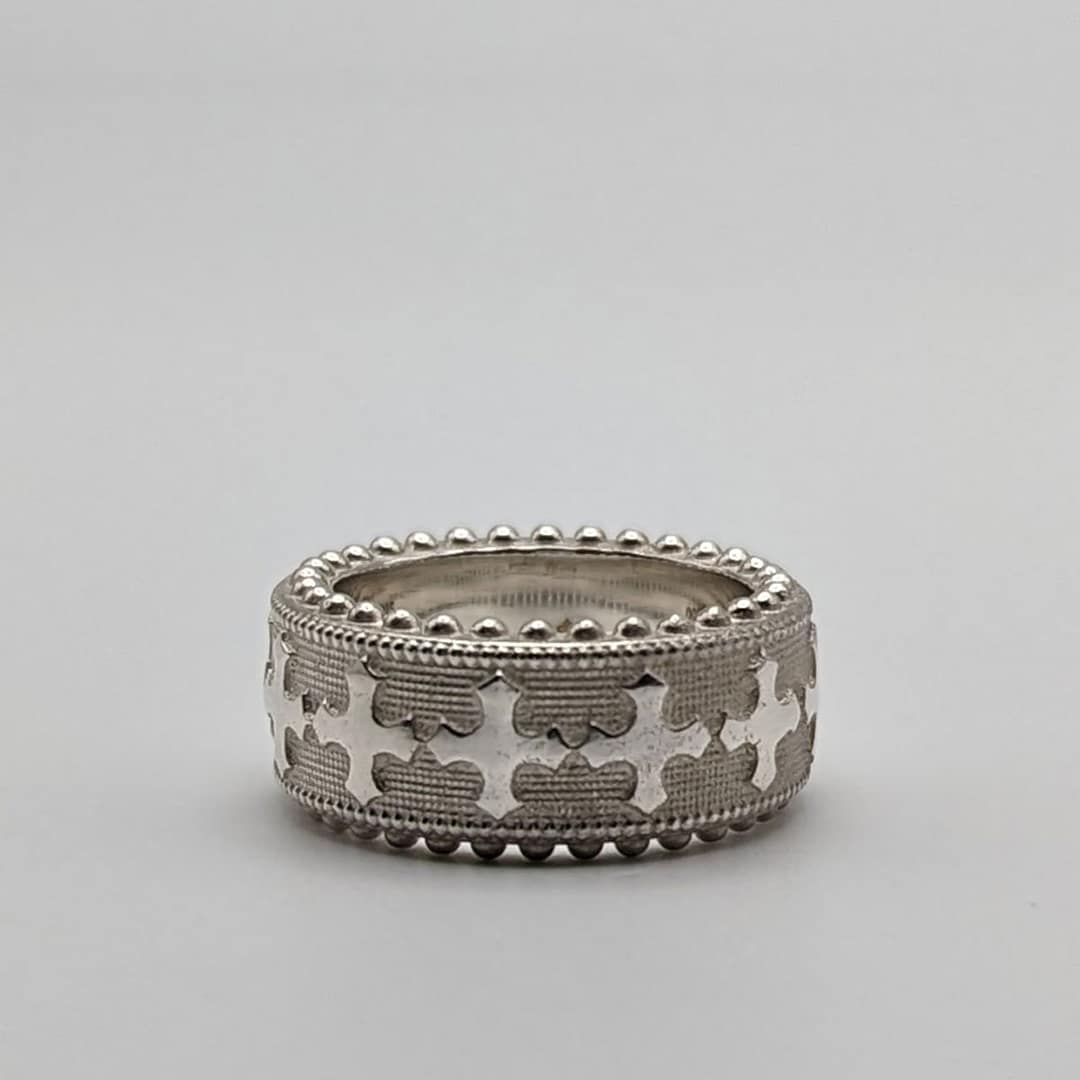 METAL + BEADED BAND RING (925) - Image 3