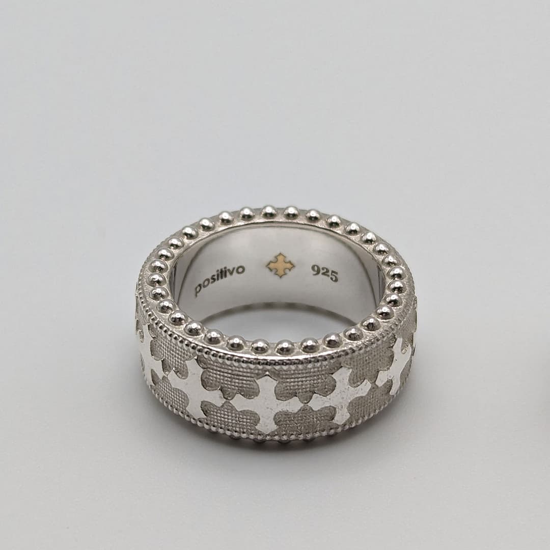 METAL + BEADED BAND RING (925) - Image 2