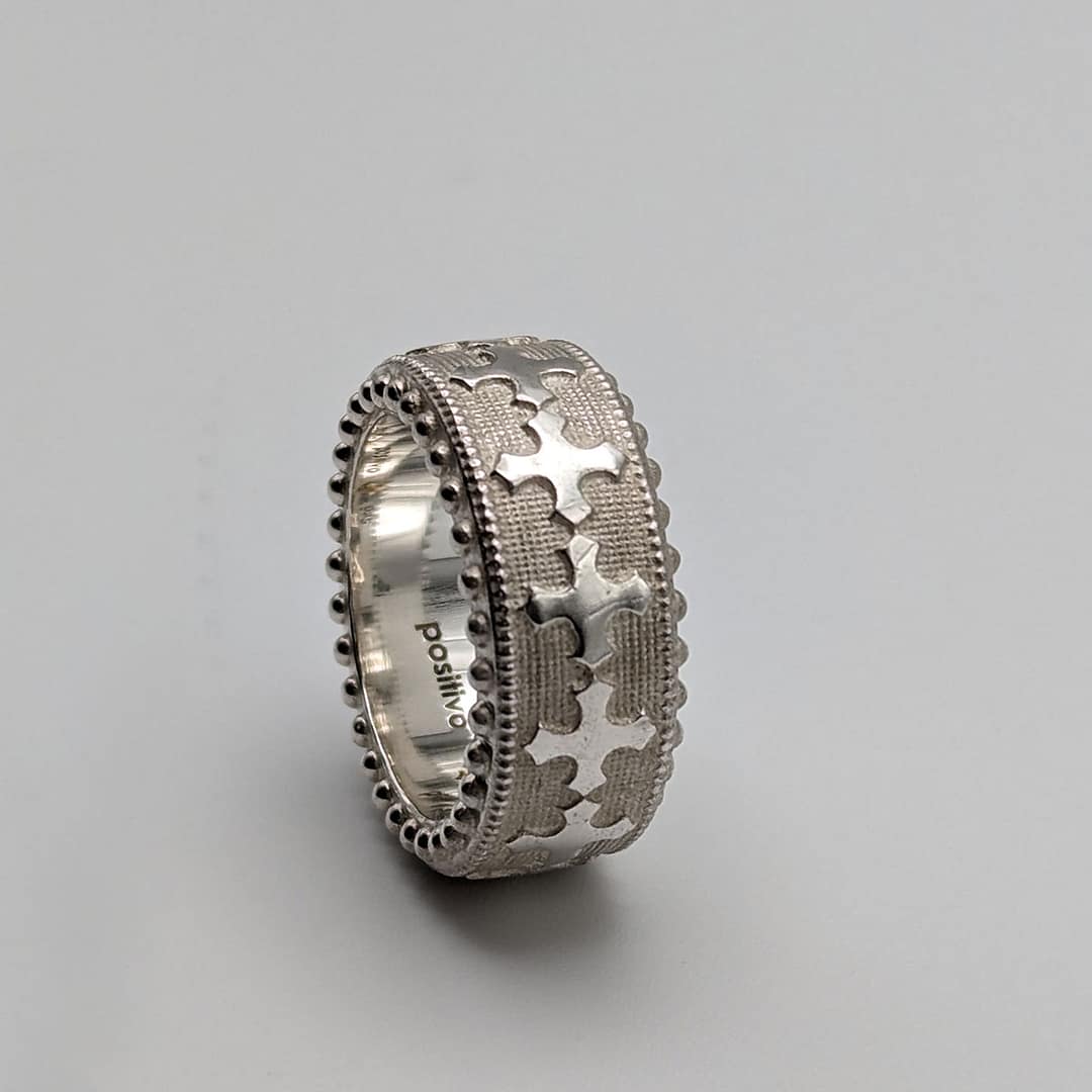 METAL + BEADED BAND RING (925) - Image 4