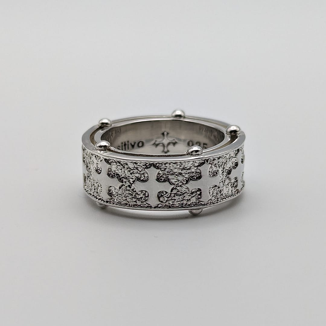 METAL + BAND SQUARED RING (925) - Image 5