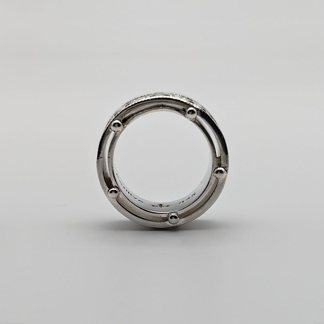 METAL + BAND SQUARED RING (925) - Image 2