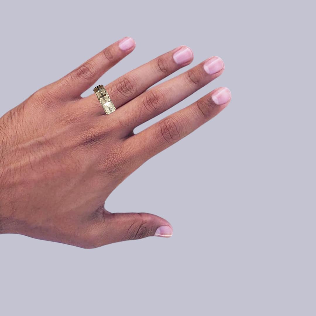 METAL + BEADED BAND RING (925) - Image 5