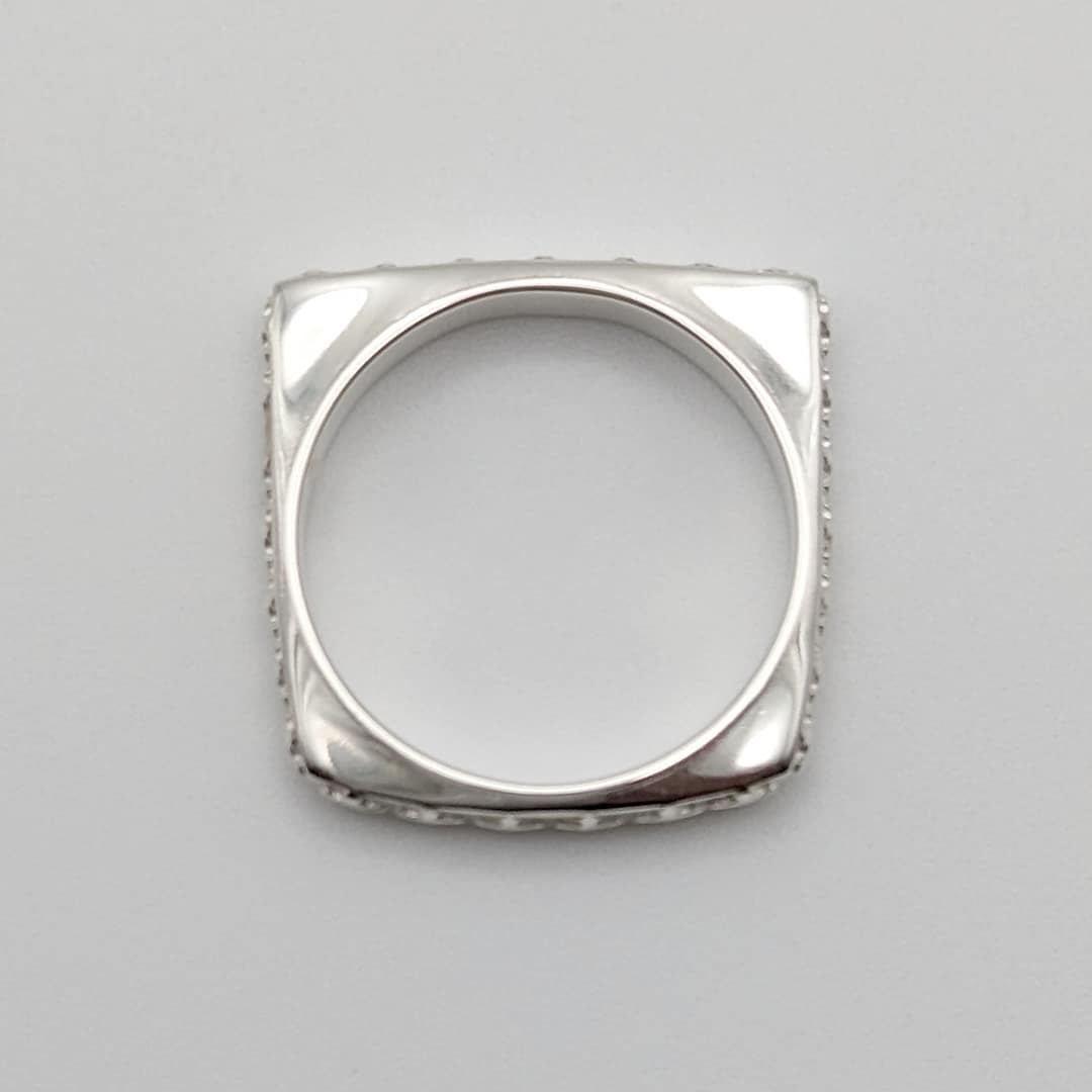 METAL + P SIGN SQUARE BAND RING FP (925) - Image 2