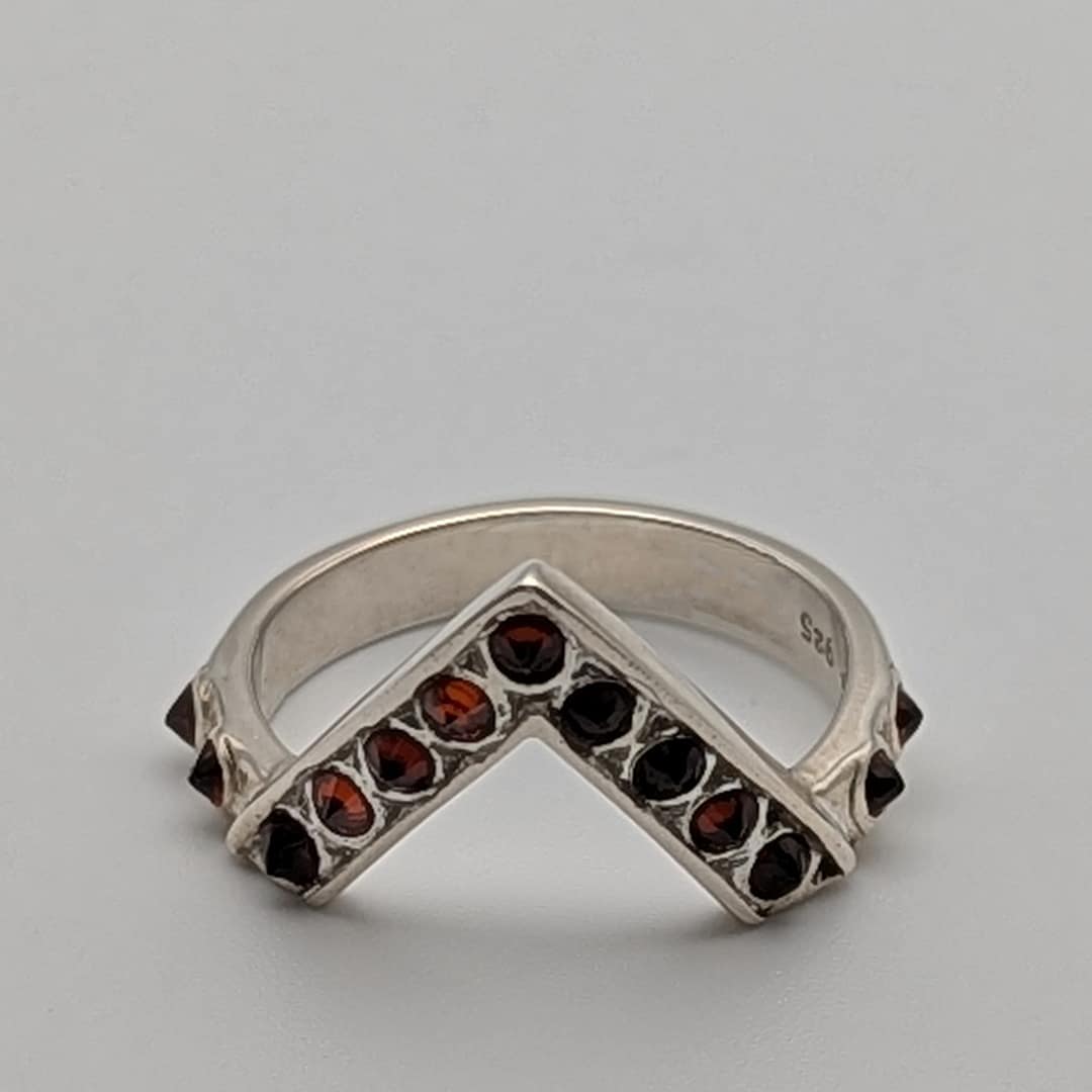 METAL + V-RING (925 Garnet) - Image 3