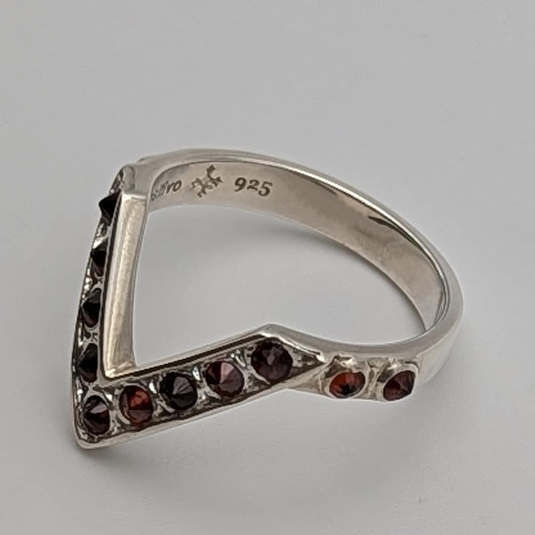 METAL + V-RING (925 Garnet) - Image 2