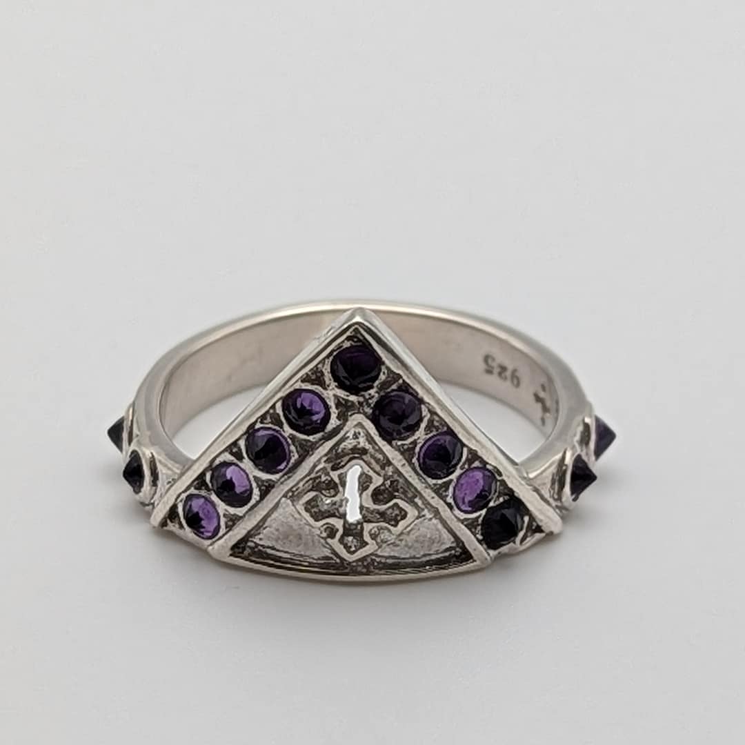 METAL + SHIELD RING AMETHYST (925) - Image 2