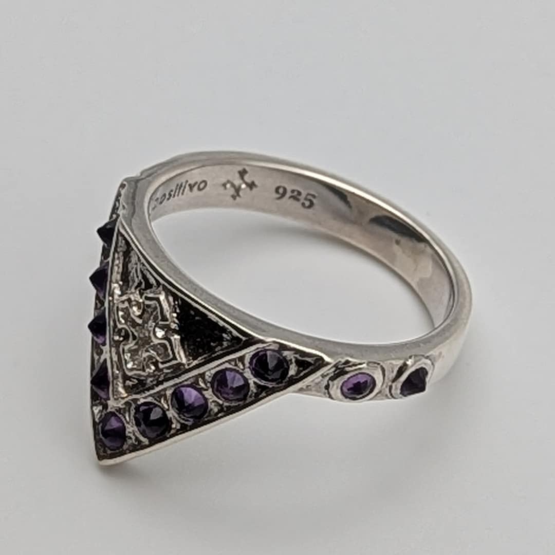 METAL + SHIELD RING AMETHYST (925) - Image 3