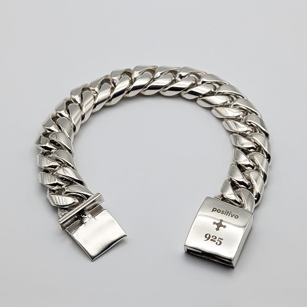 METAL + positivo x TAXCO MEXICO CUBAN BRACELET (925)