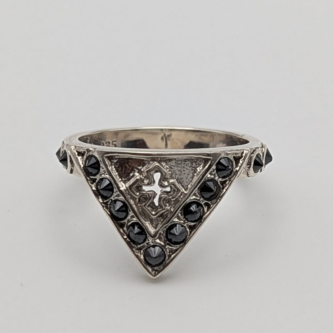 METAL + SHIELD RING ONYX (925)