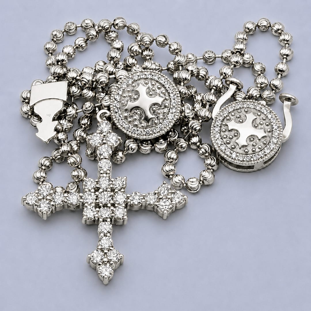 ETHOS + P SIGN DIAMOND NECKLACE PENDANT (585) - Image 5