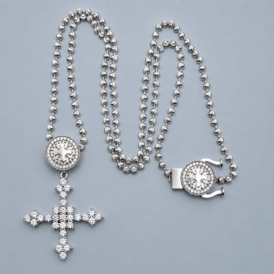 ETHOS + P SIGN DIAMOND NECKLACE PENDANT (585) - Image 2
