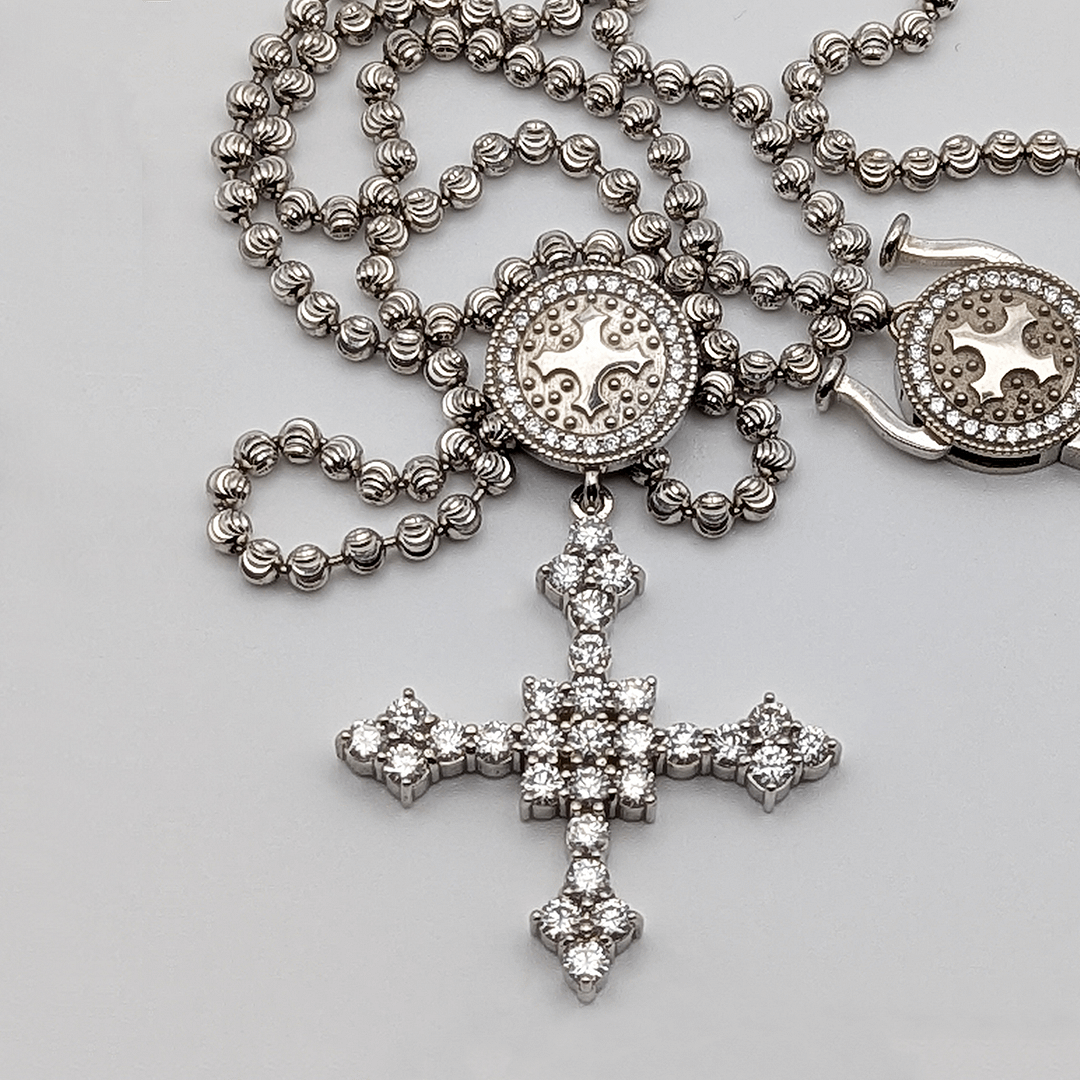 ETHOS + P SIGN DIAMOND NECKLACE PENDANT (585) - Image 4