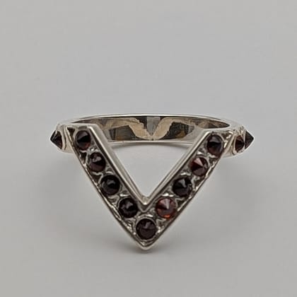 METAL + V-RING (925 Garnet)