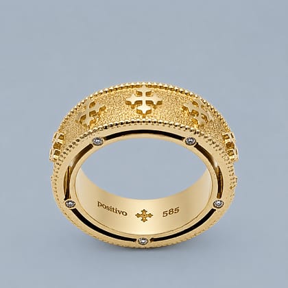 METAL + BAND SQUARED OG DIAMOND (585)